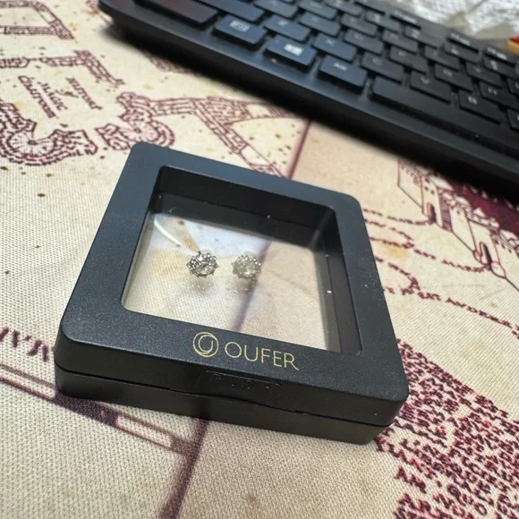 (2) oval halo ember body jewelry ends - Picture 9 of 10